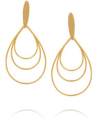 Boucles d'oreilles dorées Herve Van Der Straeten