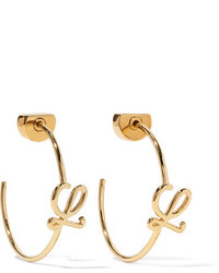 Boucles d'oreilles dorées Loewe