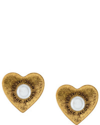 Boucles d'oreilles dorées Marc Jacobs