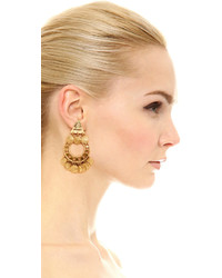 Boucles d'oreilles dorées Elizabeth Cole
