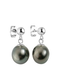 Boucles d'oreilles grises Pearls & Colors