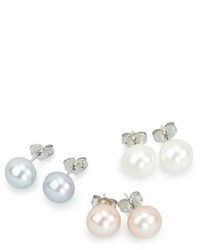 Boucles d'oreilles grises Sakura Pearl