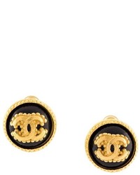 Boucles d'oreilles noires Chanel