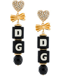 Boucles d'oreilles noires Dolce & Gabbana