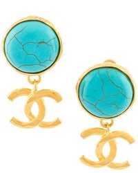 Boucles d'oreilles turquoise Chanel