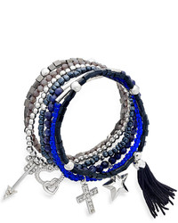 Bracelet bleu marine et blanc