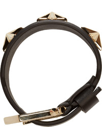 Bracelet en cuir à clous noir Givenchy
