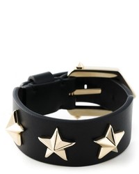 Bracelet en cuir à clous noir Givenchy