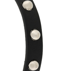 Bracelet en cuir à clous noir Alexander McQueen