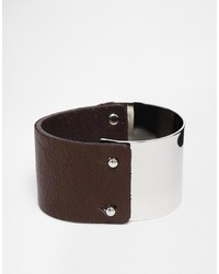 Bracelet en cuir marron foncé