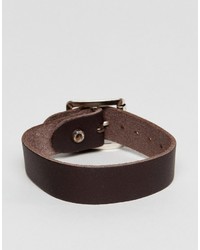 Bracelet en cuir marron Reclaimed Vintage