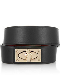 Bracelet en cuir noir et doré Givenchy