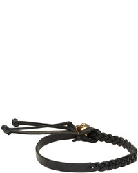 Bracelet en cuir noir Alexander McQueen