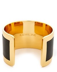 Bracelet en cuir noir Rachel Zoe