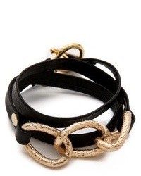Bracelet en cuir noir Gorjana