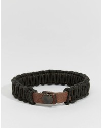 Bracelet en cuir noir Jack and Jones