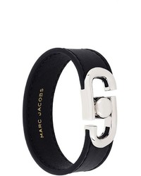 Bracelet en cuir noir Marc Jacobs