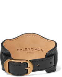 Bracelet en cuir noir Balenciaga