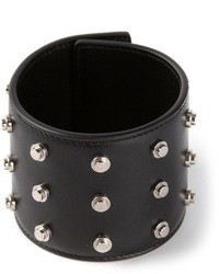 Bracelet en cuir noir Saint Laurent