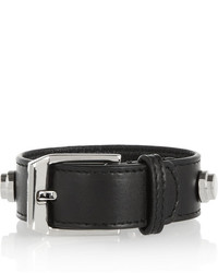 Bracelet en cuir noir Saint Laurent