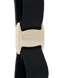 Bracelet en cuir noir Salvatore Ferragamo