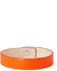 Bracelet en cuir orange