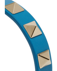 Bracelet en cuir orné bleu Valentino