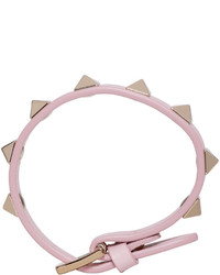 Bracelet en cuir rose Valentino