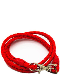 Bracelet en cuir rouge