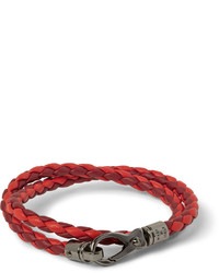 Bracelet en cuir rouge Tod's