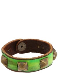 Bracelet en cuir vert