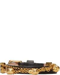 Bracelet noir et doré Alexander McQueen