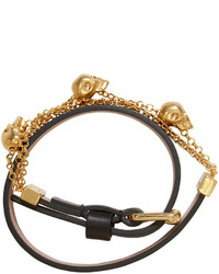 Bracelet noir et doré Alexander McQueen