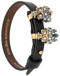 Bracelet noir Alexander McQueen