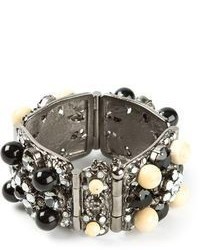 Bracelet orné argenté Chanel