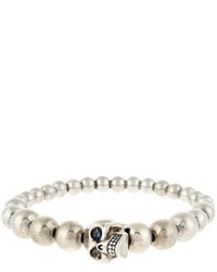 Bracelet orné de perles argenté