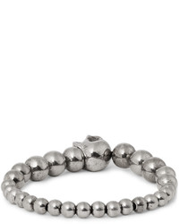 Bracelet orné de perles argenté Alexander McQueen