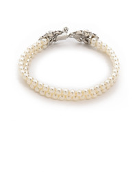 Bracelet orné de perles blanc Ben-Amun