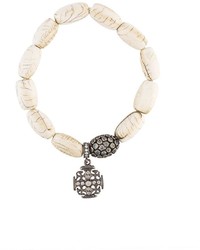 Bracelet orné de perles blanc Loree Rodkin