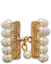 Bracelet orné de perles blanc