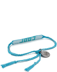 Bracelet orné de perles bleu canard Venessa Arizaga