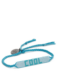 Bracelet orné de perles bleu canard Venessa Arizaga