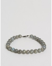 Bracelet orné de perles gris Simon Carter