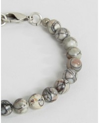 Bracelet orné de perles gris Seven London