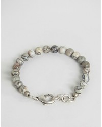Bracelet orné de perles gris Seven London