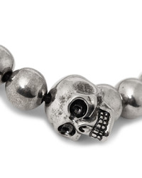 Bracelet orné de perles gris Alexander McQueen