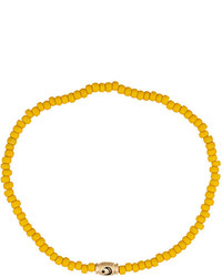 Bracelet orné de perles jaune Luis Morais