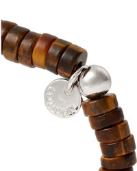 Bracelet orné de perles marron foncé Tateossian