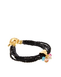 Bracelet orné de perles noir Adele Marie