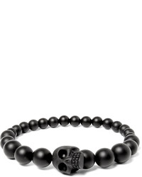 Bracelet orné de perles noir Alexander McQueen